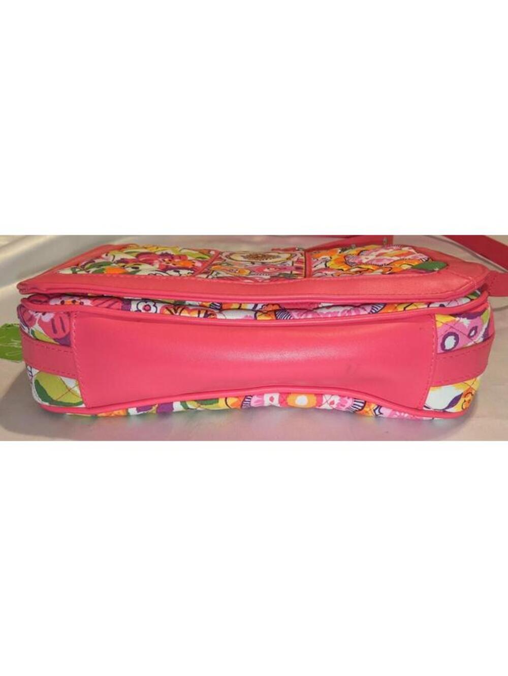 Vera Bradley Clementine Crosstown Crossbody Bag Pink Floral Shoulder Bag NWT - Picture 4 of 14